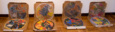 Selections from the Modern Art History Pizza Project. (Photo by Katie Deits)