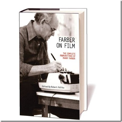 The cover of Robert Polito's Farber on Film.