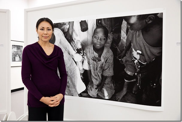 Ann Curry at her exhibit, 