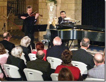 Frank Almond in concert Tuesday night at the Flagler Museum. (Detail from photo by David Carson, © 2010, Flagler Museum) 