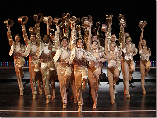 The kick line of all kick lines, from A Chorus Line.