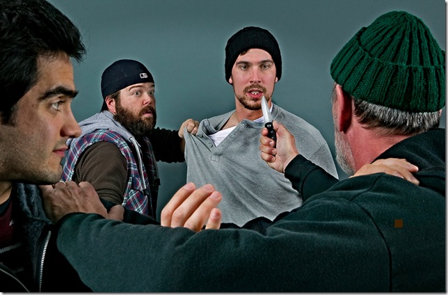 Francisco Solorzano, David Nail, Brian Smith and Gordon McConnell in The Sins of the Mother. (Photo by SigVision Photography)