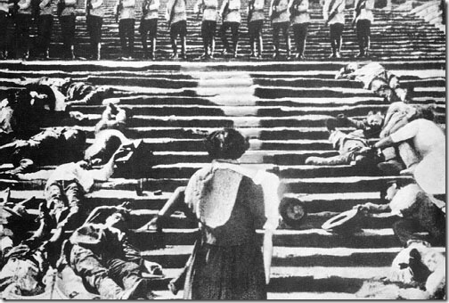 A scene from Battleship Potemkin.