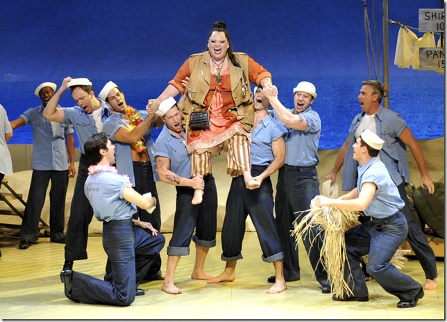 Keala Settle is Bloody Mary in South Pacific. (Photo by Peter Coombs)