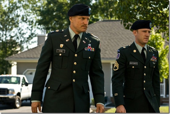 Woody Harrelson and Ben Foster in The Messenger.