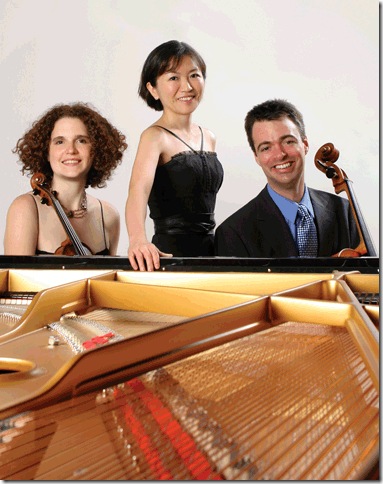 The Amelia Piano Trio: Anthea Kreston, Rieko Aizawa and Jason Duckles. 