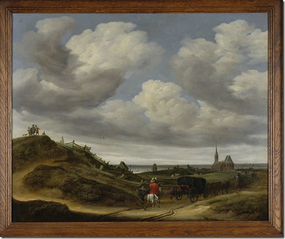 View of the Dunes Near Zandvoort (1662), by Salomon van Ruysdael, from the Goudstikker collection. 