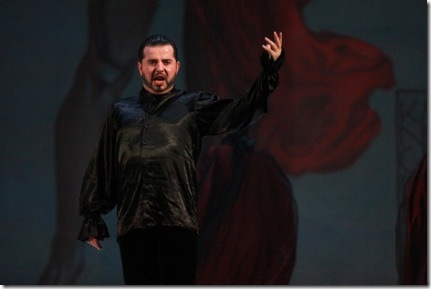 Gezim Myshekta as the title character in Palm Beach Opera's Don Giovanni. 