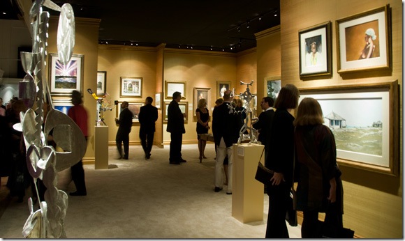 Visitors to the American International Art Fair tour the Adelson Galleries. (Photo by Katie Deits)