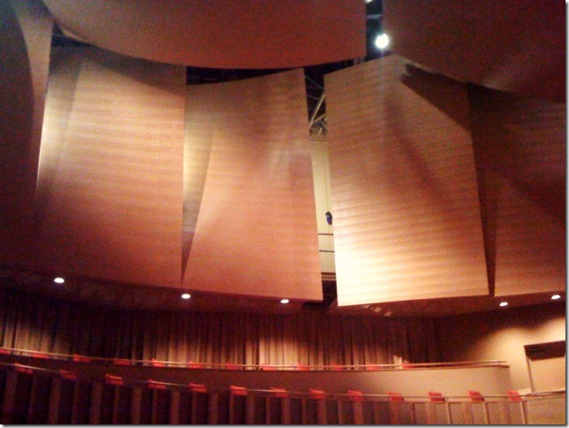 The acoustic panels in the hall. (Photo by Greg Stepanich)