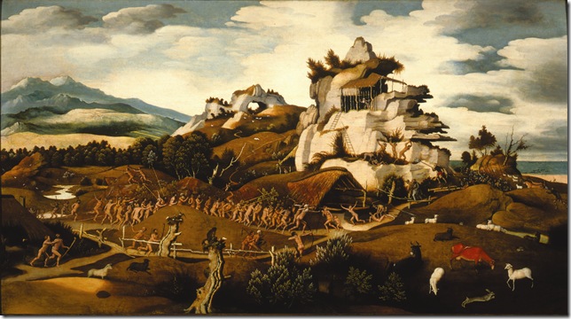 Landscape With an Episode From the Conquest of America, by Jan Mostaert (1474-1552/53).