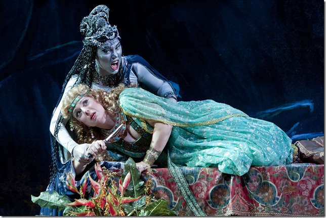 Lindsay Ohse as the Queen of the Night and Maria d’Amato as Pamina, in Die Zauberflöte. (Photo by Rod Millington)