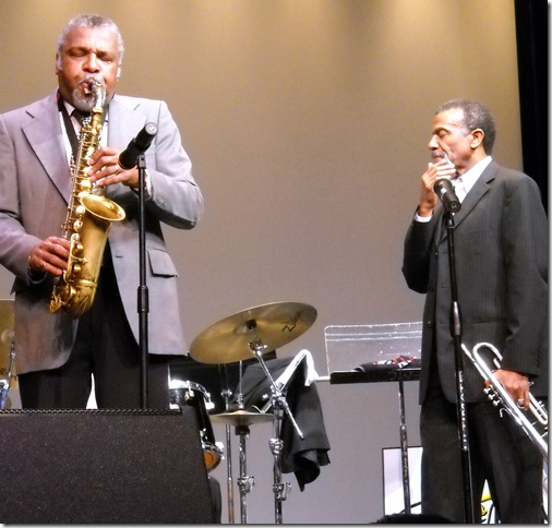 Saxophonist Jesse Jones Jr. and trumpeter Melton Mustafa. (Photo by C.B. Hanif) 