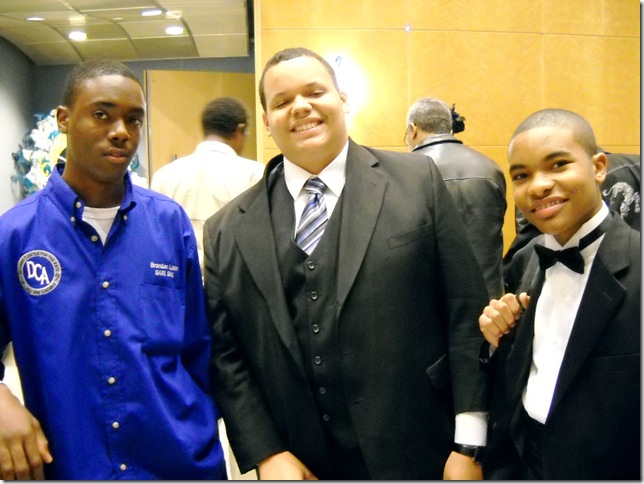 Dillard students Brandon Lubin, left, Anthony Burrell and Markus Howell. (Photo by C.B. Hanif) 