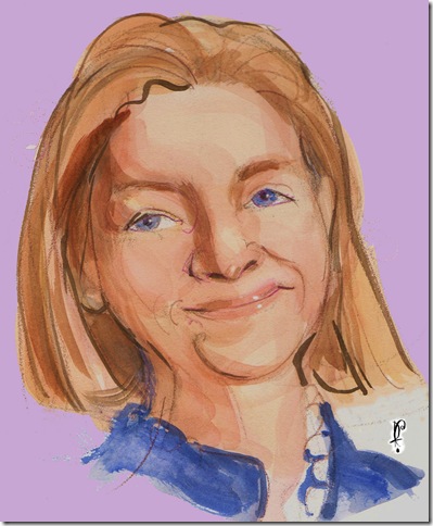 Norton Museum director Hope Alswang. (Illustration by Pat Crowley)