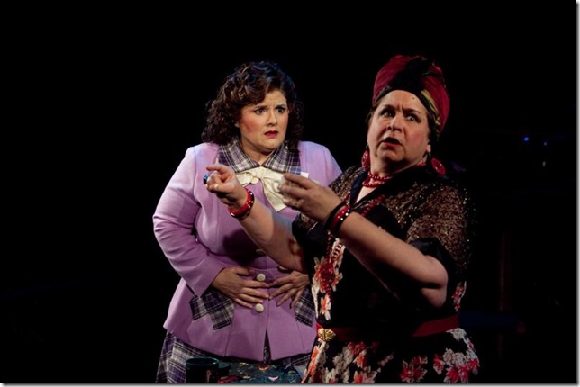 Margot Moreland as Kate Cuorecantare, Elizabeth Dimon as Madame Agnieszka Pilchowa in 'Dr. Radio.'