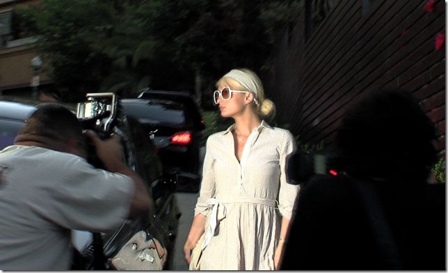 Paris Hilton and the paparazzi, from Giving It Up.