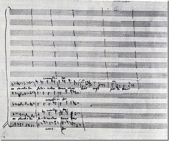 The last page of the Requiem in Mozart’s hand.