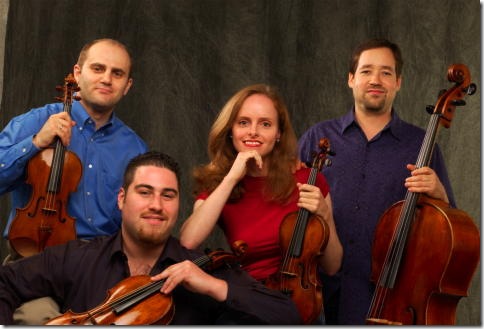 The Amernet String Quartet: Misha Vitenson, Michael Klotz, Marcia Littely and Javier Arias.