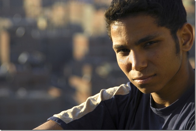 Adham, an Egyptian recycling worker, from Garbage Dreams.