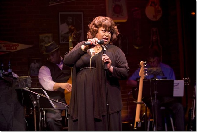 Felicia Fields in the Chicago-area production of Low Down Dirty Blues.