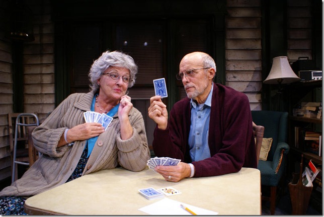 Barbara Bradshaw and Peter Haig in The Gin Game.