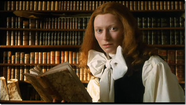 Tilda Swinton as the title character in Orlando.