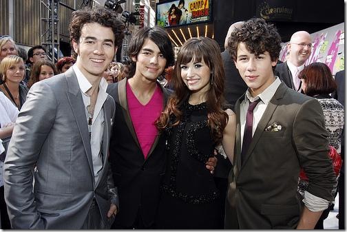 The Jonas Brothers, with Demi Lovato.