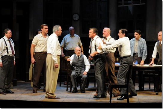 The cast of 'Twelve Angry Men,' at the Maltz Jupiter Theatre.