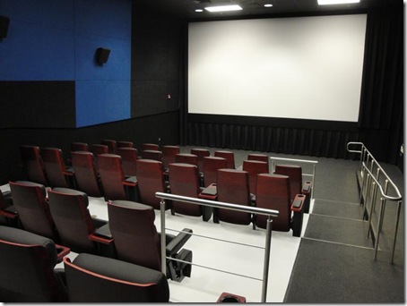 An interior view of the Living Room Theaters on the FAU campus.