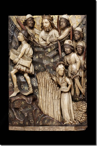 Panel of St. Edmund, early 16th century, English. 