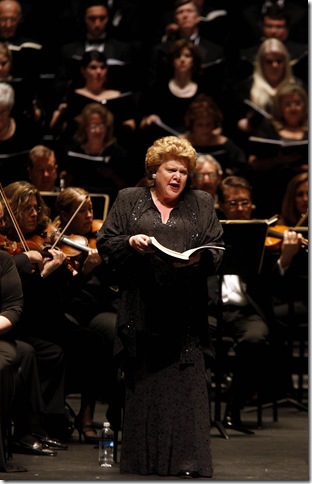 Dolora Zajick sings during a performance of the Verdi Requiem on Sunday.