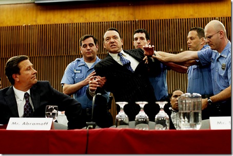 Kevin Spacey, center, in “Casino Jack.”