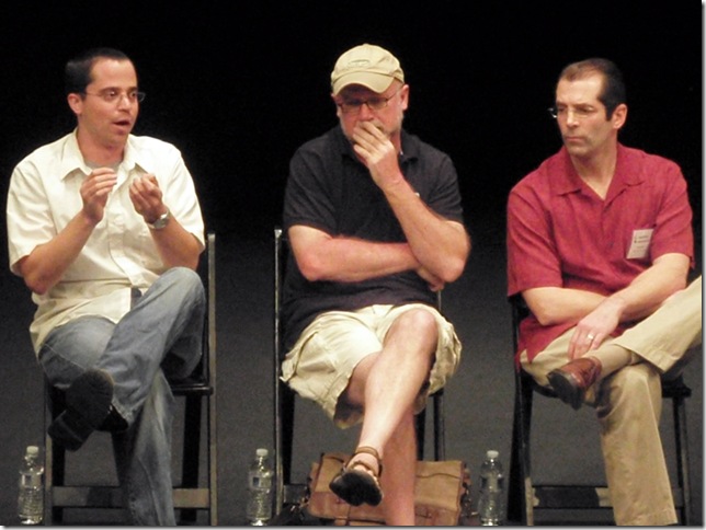Andrew Rosendorf, Carter W. Lewis and Christopher Demos-Brown at the New Works Festival last year.