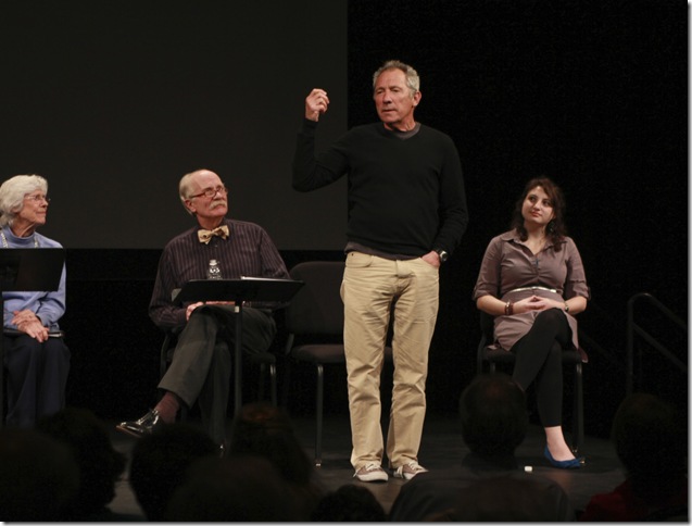 Actors Frances Sternhagen and Richard Henzel, playwright Israel Horovitz and dramaturg Alison Maloof in a post-show discussion about Beverley.