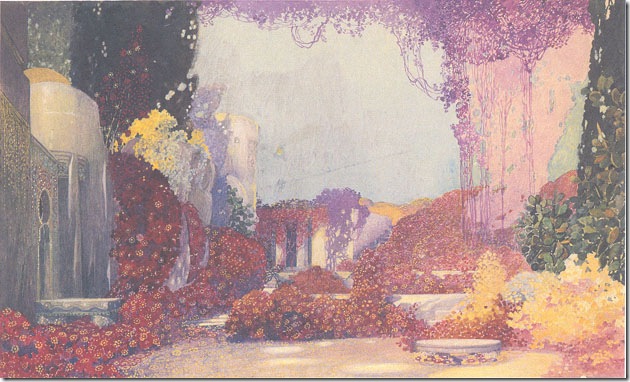 Klingsor's Garden (1920), design by Joseph Urban for Metropolitan Opera production of Wagner's Parsifal.