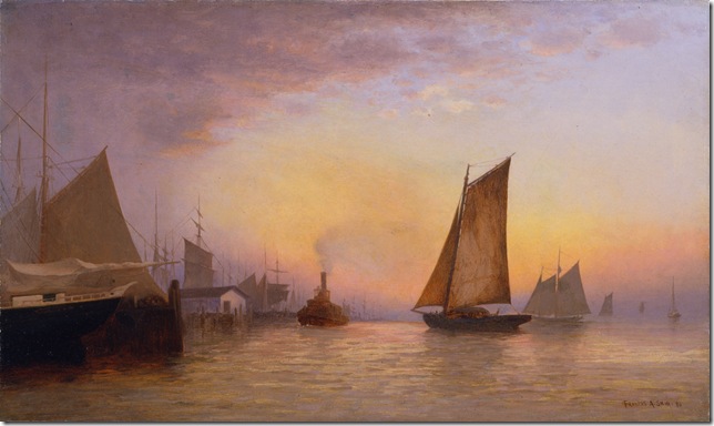 New York Harbor, N.Y. (1880), by Francis Augustus Silva.