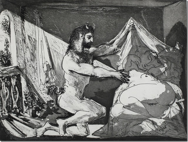 Faune Revealing a Sleeping Woman (1936), by Pablo Picasso.