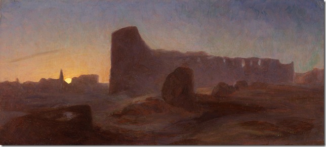 View of the Roman Coliseum at Sunset, Italy (1860-69), by Thomas Hiram Hotchkiss.