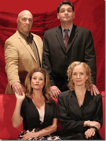 Clockwise from top left: Michael Serratore, Nick Santa Maria, Kim Ostrenko and Kim Cozort in God of Carnage. 