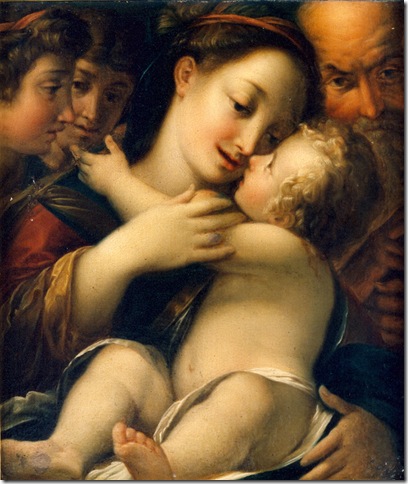 The Holy Family with Two Angels (16th century, Italian), from Vatican Splendors. 