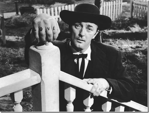 Robert Mitchum in The Night of the Hunter (1955).