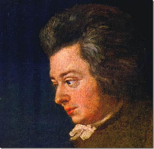 Wolfgang Amadeus Mozart, from an unfinished portrait by his brother-in-law, Joseph Lange.