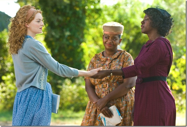 Emma Stone, Octavia Spencer and Viola Davis in The Help.