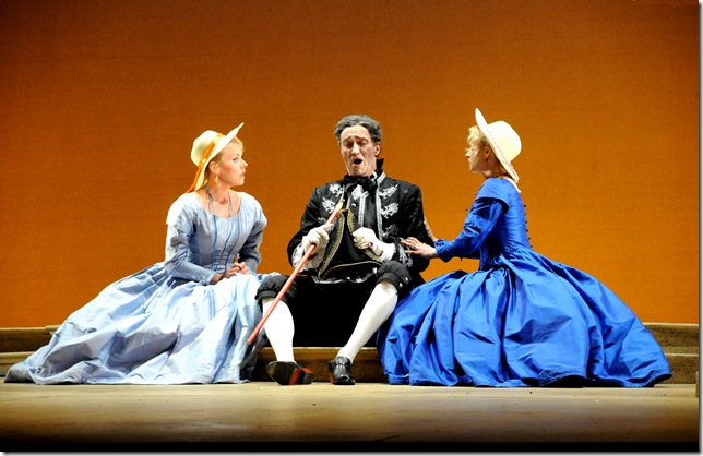 Jurgita Adamonyte, Matteo Pierone and Sabina Cvilak in last season's production at the Palm Beach Opera of Mozart's Cosi fan Tutte.