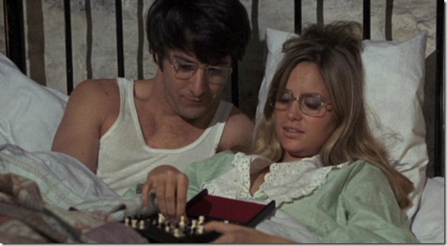 Dustin Hoffman and Susan George in Straw Dogs (1971).