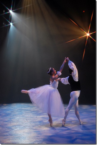 Lily Ojea and Rogelio Corrales in Les Sylphides. (Photo by Sandy Aradi Miller)