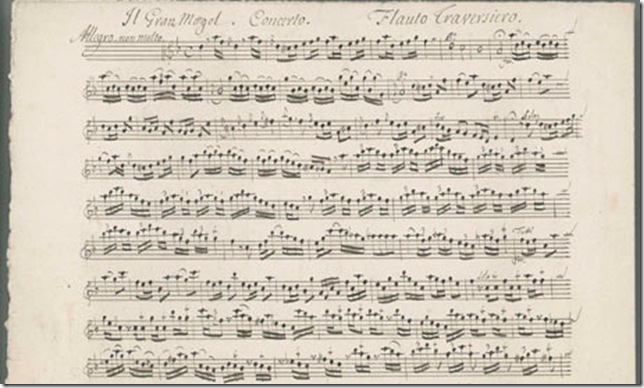 The solo flute part from Vivaldi's Il Gran Mogul.