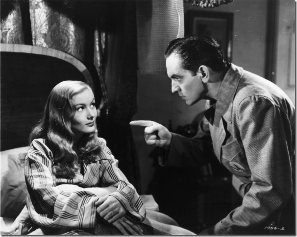Veronica Lake and Fredric March in I Married a Witch (1942).