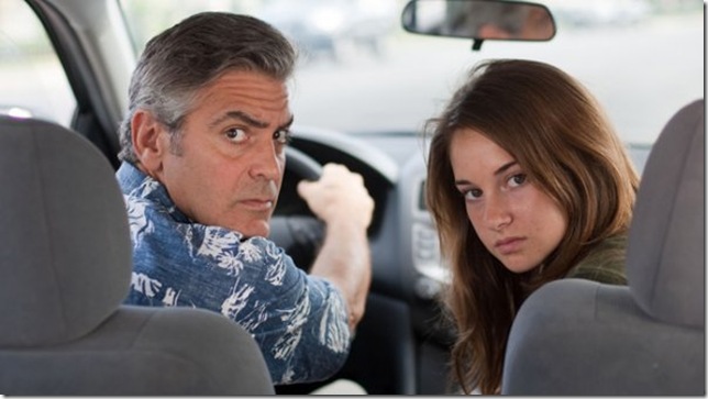George Clooney and Shailene Woodley in The Descendants.